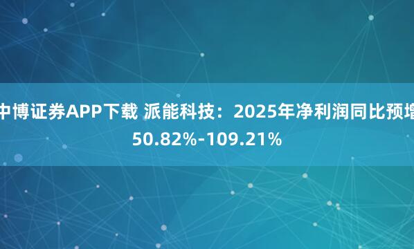 中博证券APP下载 派能科技：2025年净利润同比预增50.82%-109.21%
