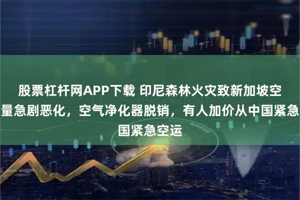 股票杠杆网APP下载 印尼森林火灾致新加坡空气质量急剧恶化，空气净化器脱销，有人加价从中国紧急空运
